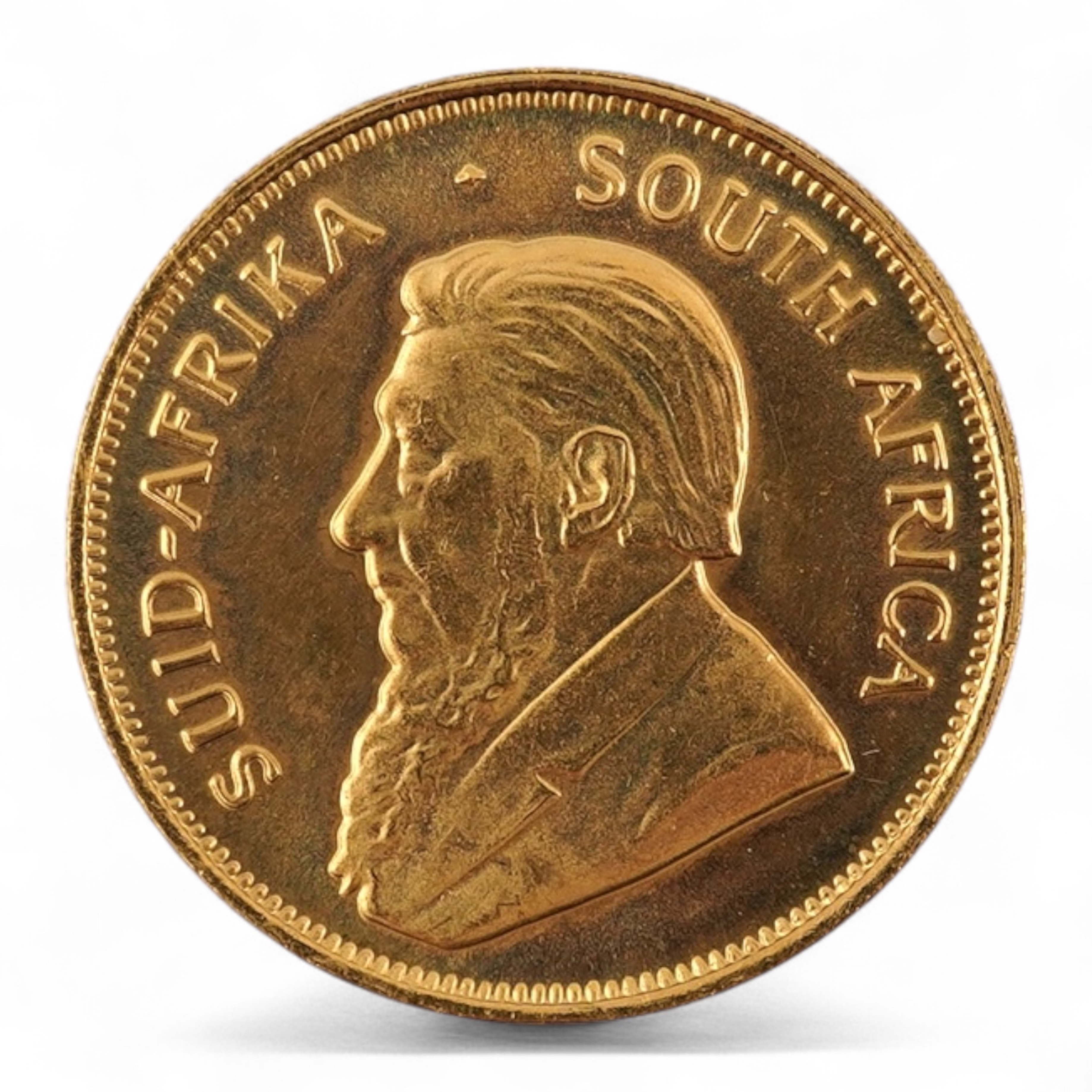 Gold coins, South Africa, gold Half Krugerrand, 1980, about UNC.